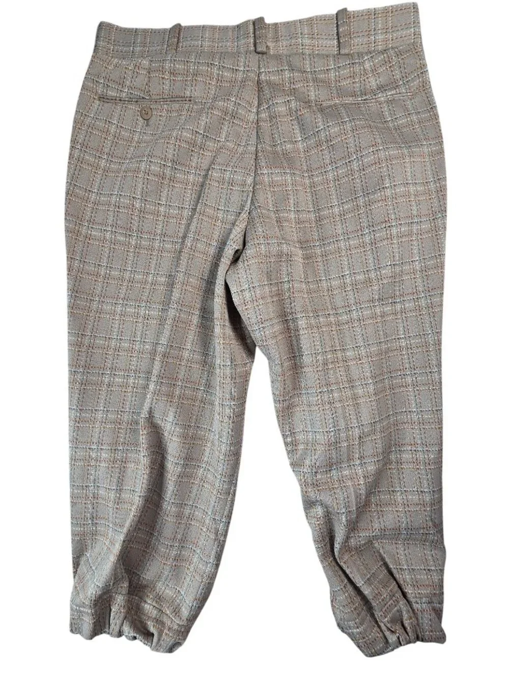 Vintage KH Fashions Plaid Knickerbocker Trousers With Elastic Cuffs Mens 32